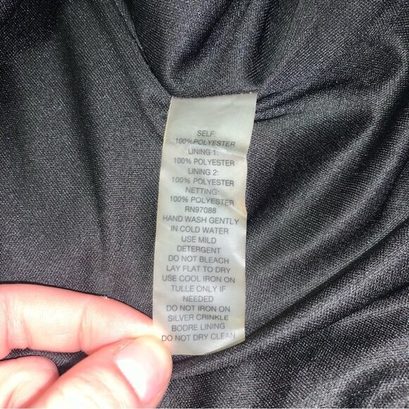 dELiA*s Dress Size‎ 5/6 Black Silver Tulle Tutu Formal Cocktail Strapless Straps - Picture 11 of 12